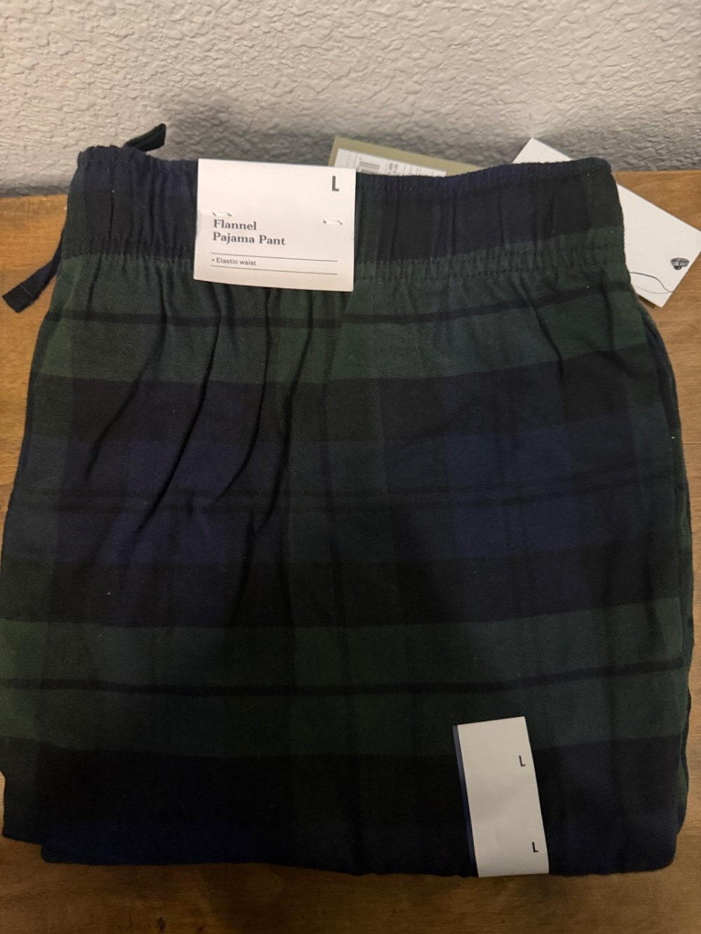 Good fellow Plaid  Pajama Pants - Dark Green & Navy Plaid size large